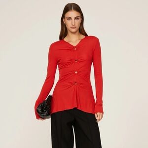 Proenza Schouler Red Ring Top